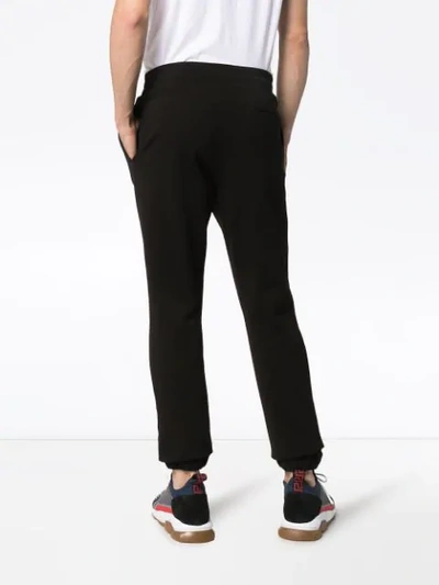 VERSACE HEART-EMBROIDERED TRACK TROUSERS - 黑色