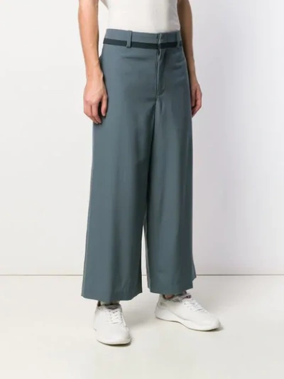 Shop Ethosens Wide-leg Trousers In Blue