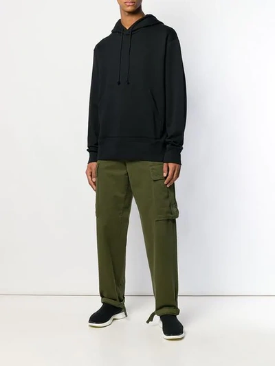Shop Acne Studios Fellis Hooded Sweatshirt In Black