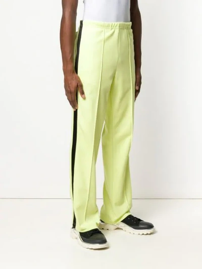 Shop Maison Margiela Side Stripe Track Pants In Yellow