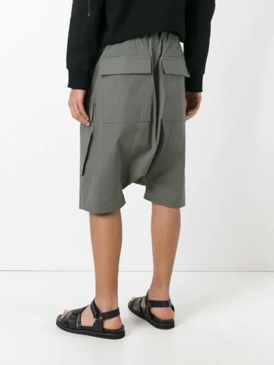 Shop Rick Owens Pod Cargo Shorts - Grey