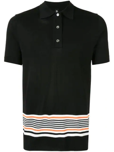Shop Astrid Andersen Classic Polo With Stripes In Black