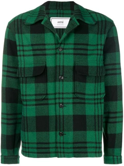 Shop Ami Alexandre Mattiussi Buttoned Casual Jacket In Green