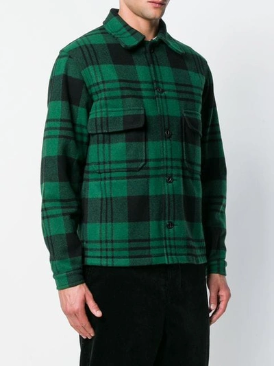 Shop Ami Alexandre Mattiussi Buttoned Casual Jacket In Green