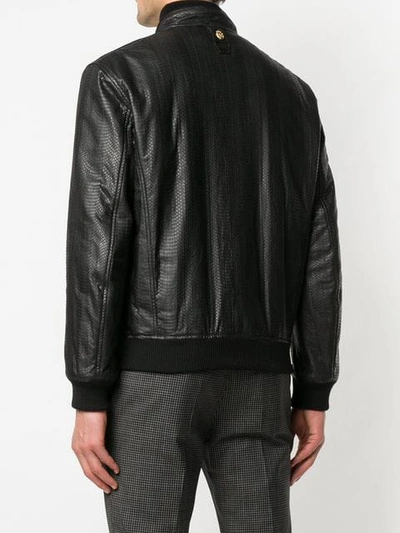 Shop Billionaire Zipped Jacket In Black