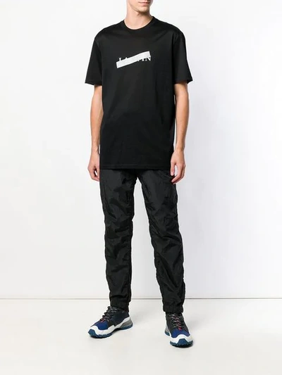 Shop Lanvin Taped Logo T In Black