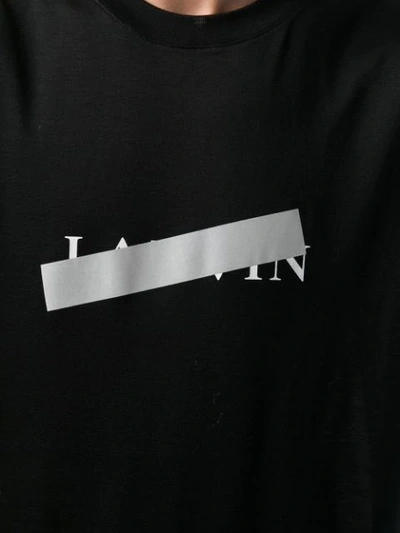 Shop Lanvin Taped Logo T In Black