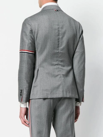 Shop Thom Browne Rwb Stripe Patch Pocket Sport Coat In Grey