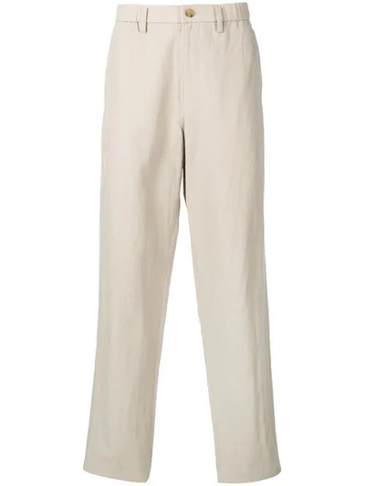Shop Issey Miyake Formal Loose Fit Trousers In Neutrals
