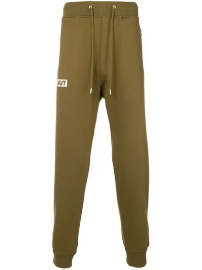 Shop Helmut Lang Tapered Tracksuit Bottoms In Green