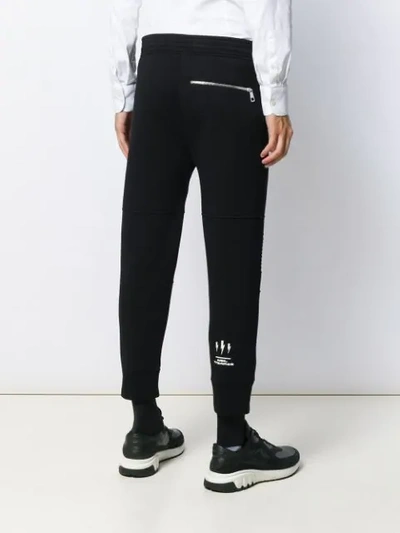 NEIL BARRETT CROPPED TRACK PANTS - 黑色