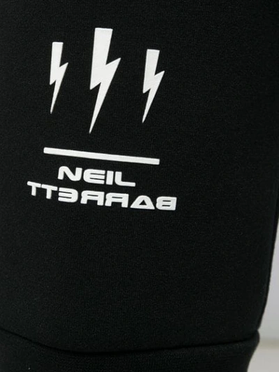 Shop Neil Barrett Cropped-jogginghose In 524 Black / White