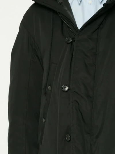 Shop Hed Mayner Oversized Hooded Jacket In Black