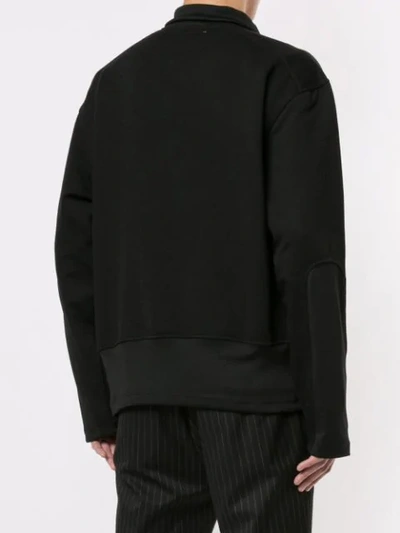 Shop Affix Buttoned Sweatshirt In Black