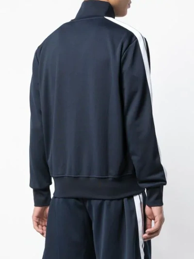 Shop Palm Angels Logo Track Jacket In Blue