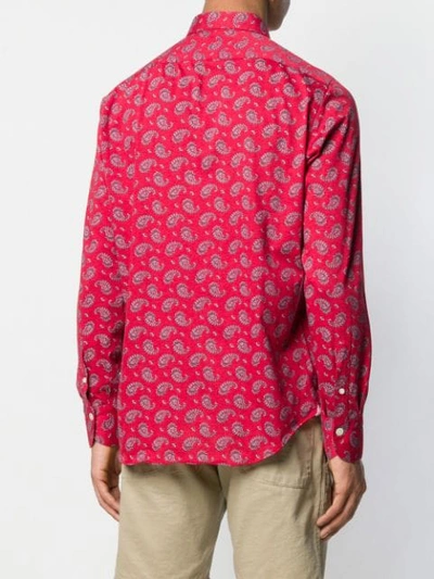 Shop Finamore 1925 Napoli Paisley Pattern Shirt In 00310 Red