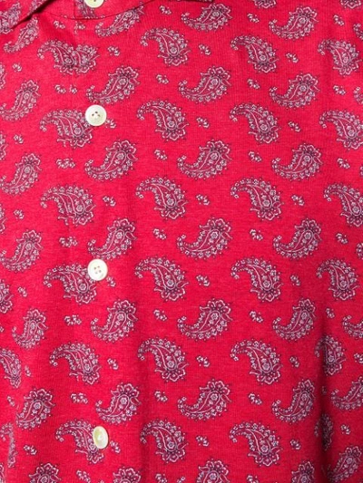 Shop Finamore 1925 Napoli Paisley Pattern Shirt In 00310 Red