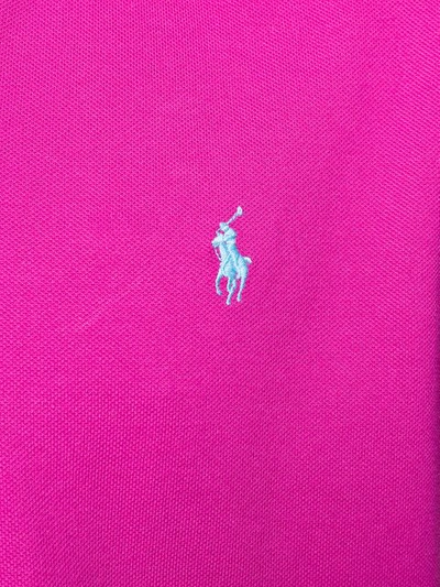 Shop Polo Ralph Lauren Embroidered Logo Polo Shirt - Purple