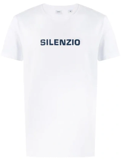 Shop Aspesi Silenzio Print T-shirt In White
