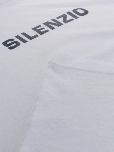 Shop Aspesi Silenzio Print T-shirt In White