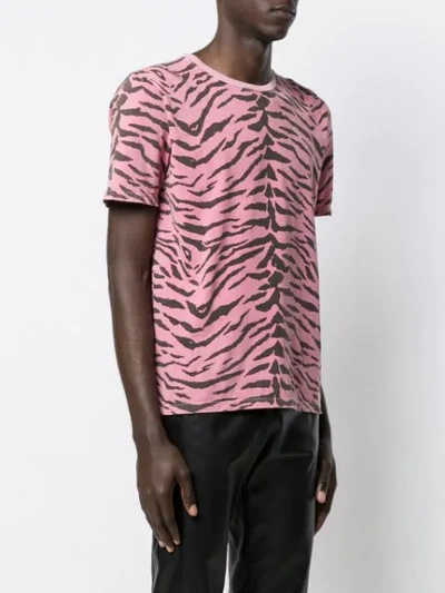 Shop Saint Laurent Printed T-shirt In Pink