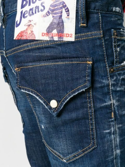 Shop Dsquared2 Faded Denim Jeans In Blue