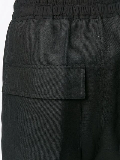 Shop Rick Owens Cropped Trousers In Black