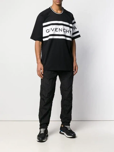 Shop Givenchy Oversized Branded T In Black