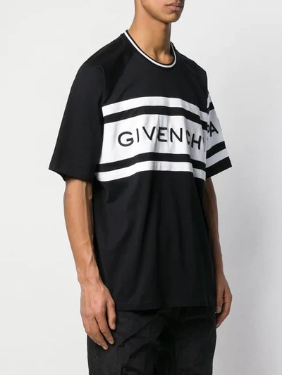 Shop Givenchy Oversized Branded T In Black
