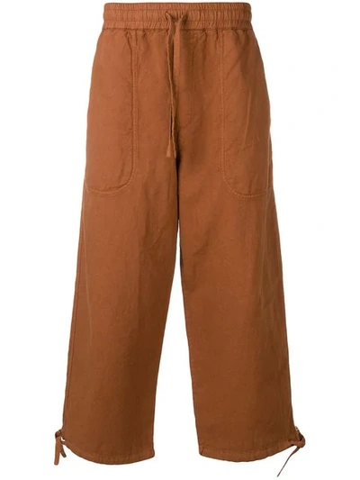 YMC WIDE-LEG TROUSERS - 棕色