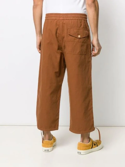 YMC WIDE-LEG TROUSERS - 棕色