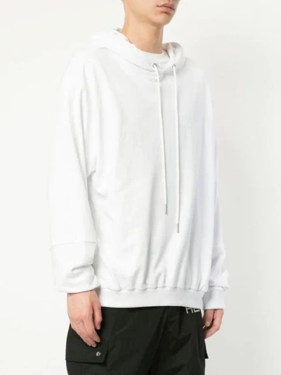 Shop Heliot Emil Tshirt And Hoodie 2 In 1 In White