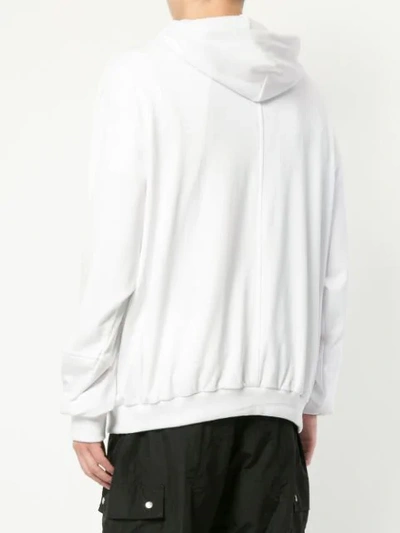 Shop Heliot Emil Tshirt And Hoodie 2 In 1 In White