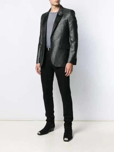 Shop Givenchy Fitted Smoking Blazer In Black