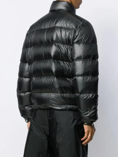 Shop Prada Quilted Zipped Jacket In Black