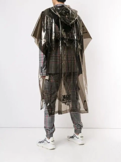 Shop Juun.j Transparent Poncho In 5 Black