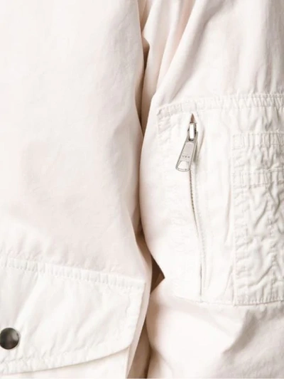 321 Zipped Flight Jacket In White