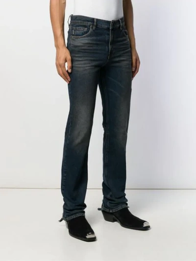 Shop Balenciaga Fitted 5-pocket Jeans In Blue