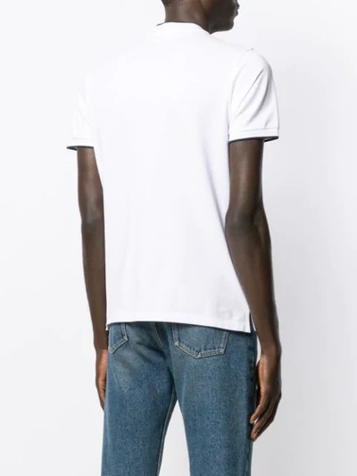 Shop Sandro Round Neck Polo Shirt In White