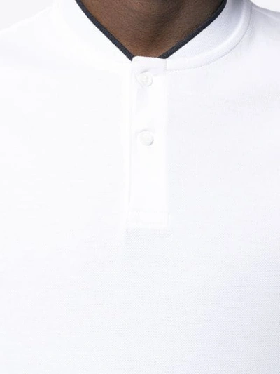 Shop Sandro Round Neck Polo Shirt In White