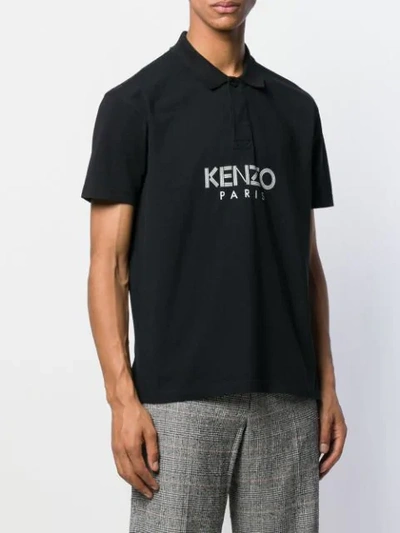 Shop Kenzo Paris Polo Shirt In Black