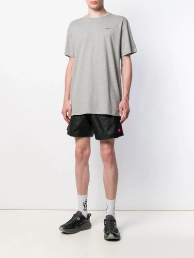 Shop Off-white Logo Printed T-shirt In Grey