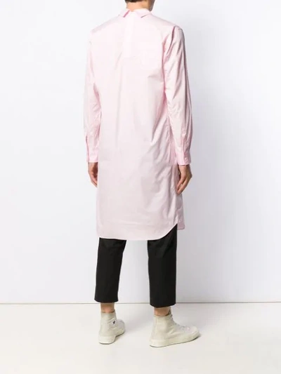 Shop Comme Des Garçons Shirt Graphic Cut-out Detail Shirt - Pink