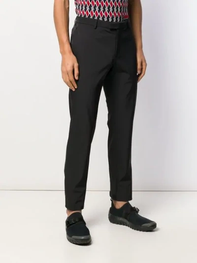 Shop Prada Tailored Trousers In Black