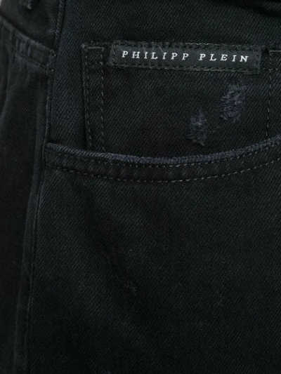 Shop Philipp Plein Distressed Straight In Black