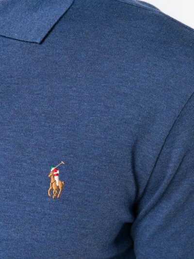 Shop Polo Ralph Lauren Longsleeved Polo Shirt In Blue