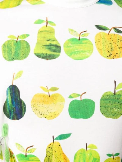 Shop Junya Watanabe Apple Print T-shirt In White ,green