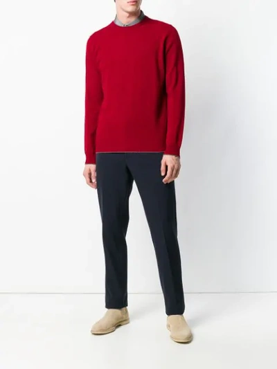 Shop Altea Crew Neck Sweater In Red