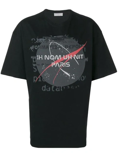 Shop Ih Nom Uh Nit Paris Print T-shirt In Black