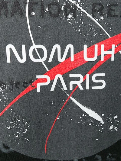 Shop Ih Nom Uh Nit Paris Print T-shirt In Black